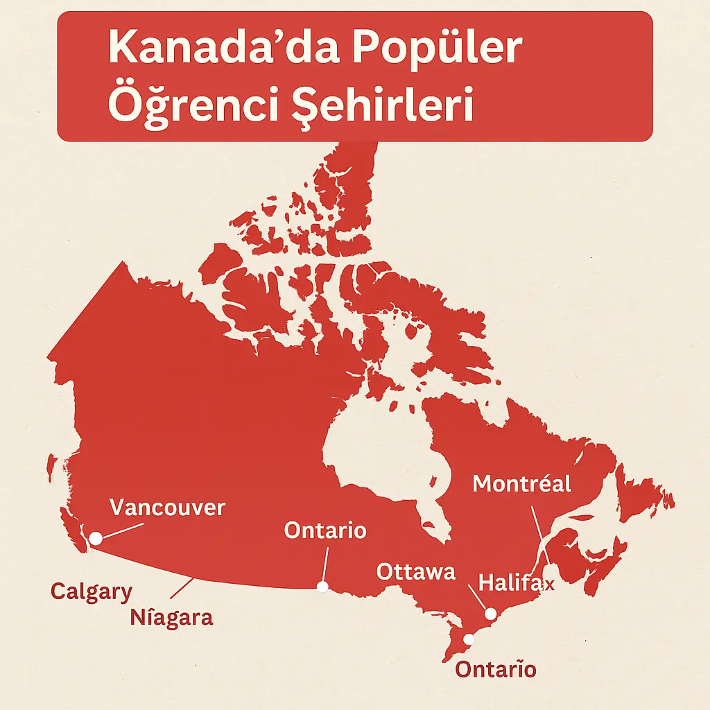 Kanada Dil Okulları Venüs Yurtdışı Eğitim popüler şehirler